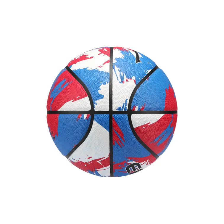 Erke Rubber Basketball Graffiti Red Size 7 Ball Training Match Unisex-3