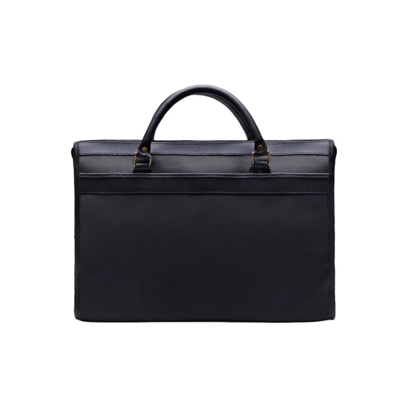 ETTINGER Elastic Cotton Drill Briefcase, Shoulder Bag, Crossbody Bag, Handbag Unisex Black-2