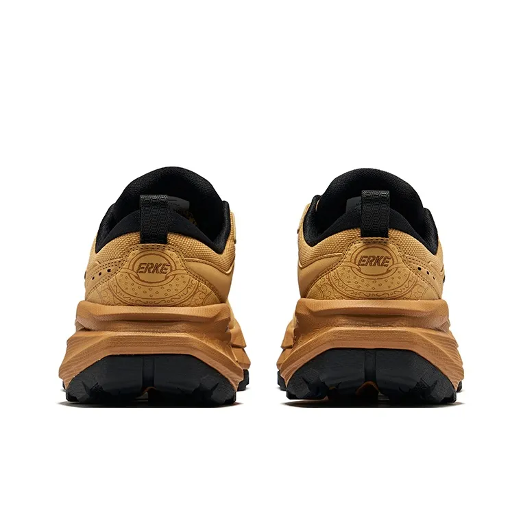 Erke Dragon Flying Phoenix Dancing 2 Wear Resistant Coverage Low Top Chunky Sneakers Men's Desert Yellow Black-3