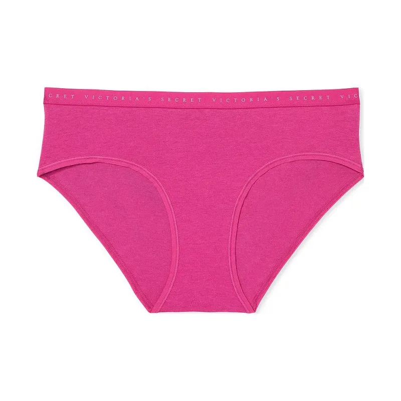 Victoria's Secret Stretch Cotton Hiphugger Panty/Luscious Rose Underpants Women's 1 Pack Pink-0