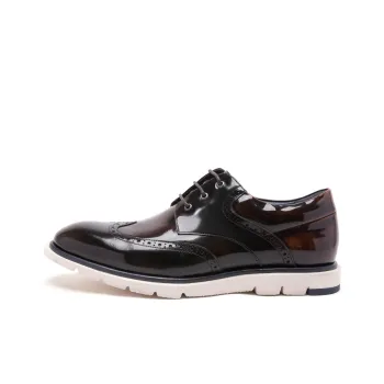 Anthony Miles Casual Shoes Men's Dark Brown With Yellowish Brown Highlights