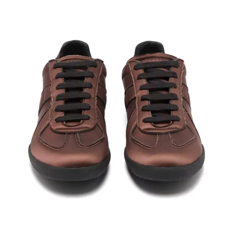 Maison Margiela Replica Low Top Skateboard Shoes Men's Burgundy-3