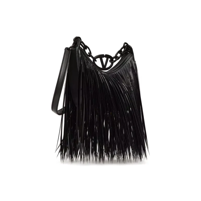 Valentino Sequins Portable Crossbody Bag Shoulder Bag Mini Women's Black-1