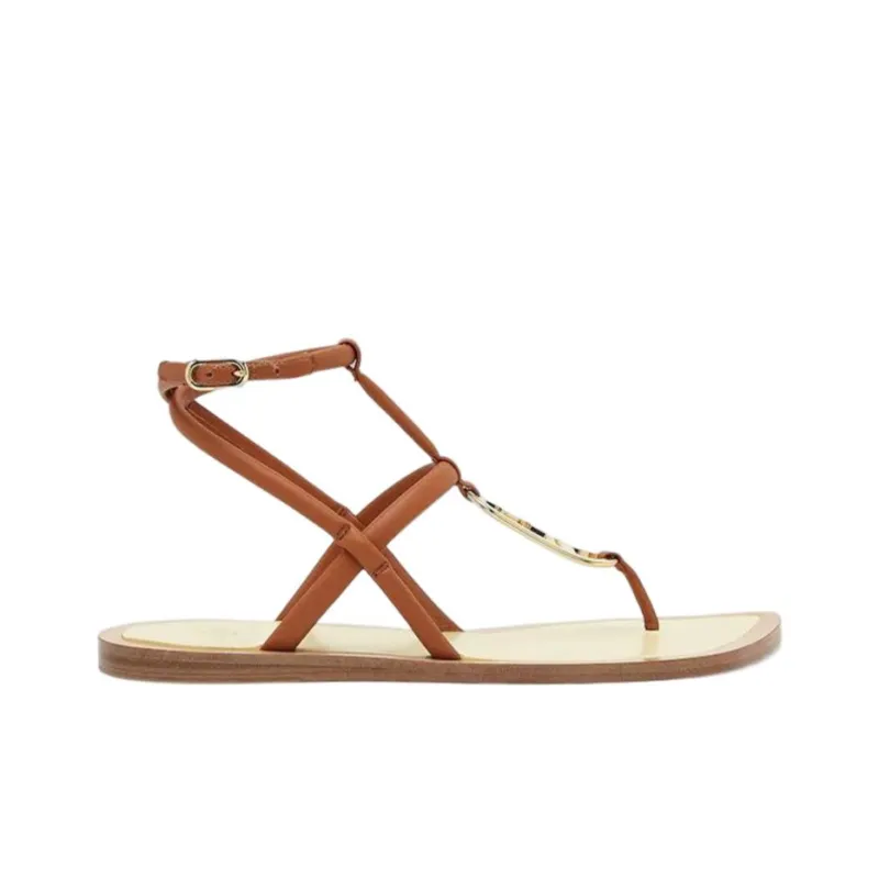 FENDI One Strap Sandals Women's Brown-1