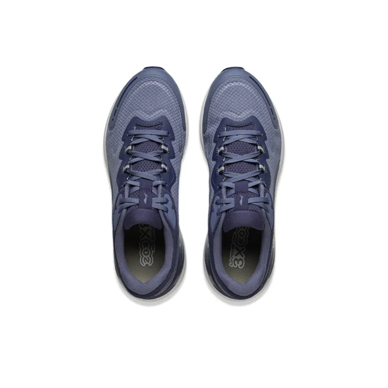 LiNing Eazgo V2 Cushioning Wear Resistant Low Top Running Shoes Men's Gray Blue-3