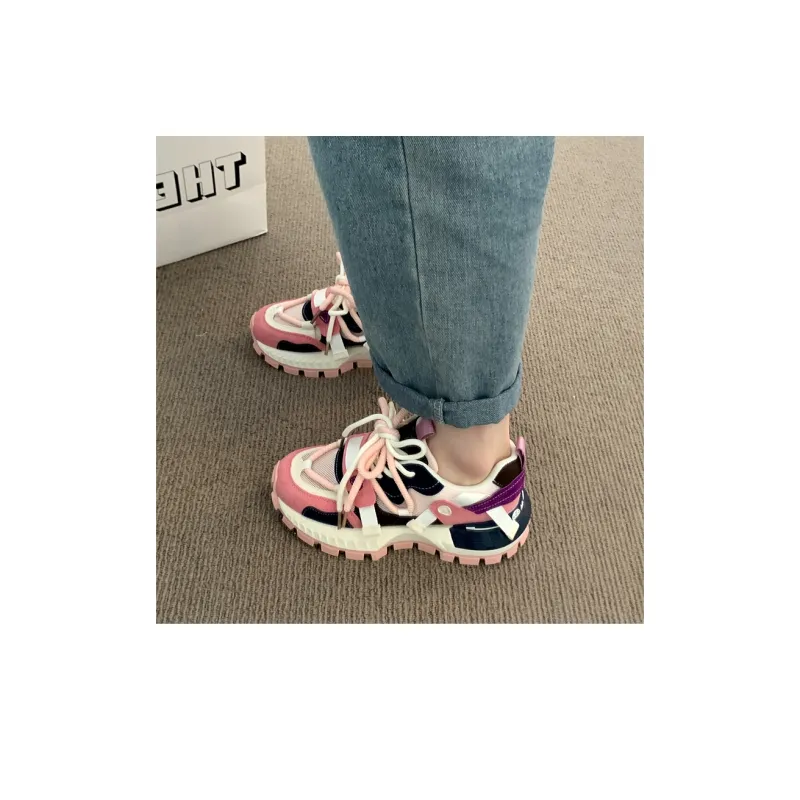 LXVB Slip-Resistant Breathable Low-Top Chunky Sneakers Women's-5