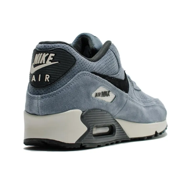 Nike Air Max 90 Slip Resistant Low Top Casual Running Shoes Unisex Blue Gray-2