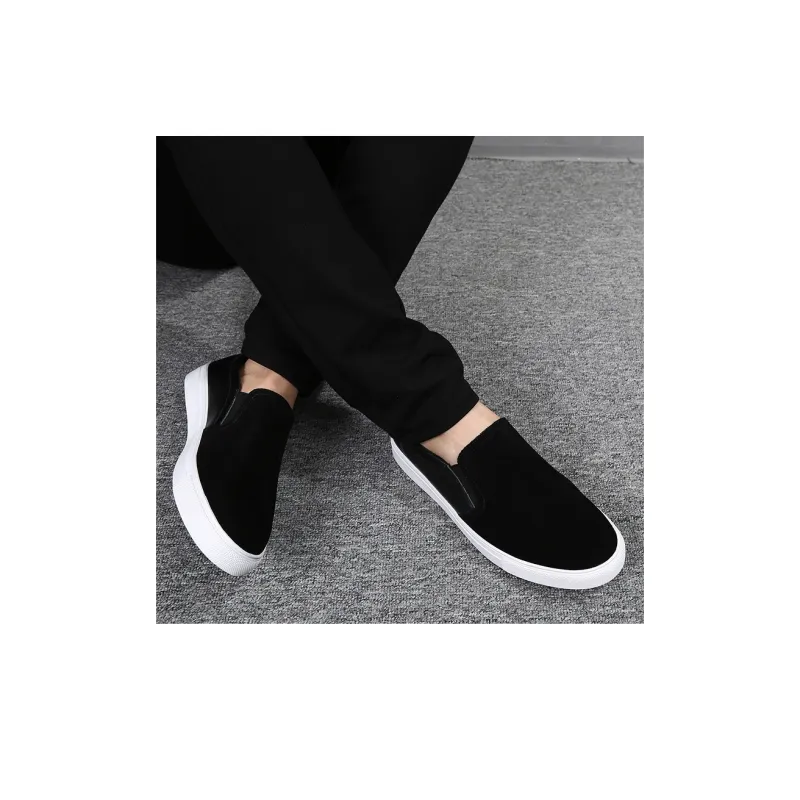 Romon Men's Casual Shoes Men Low Top Black-8