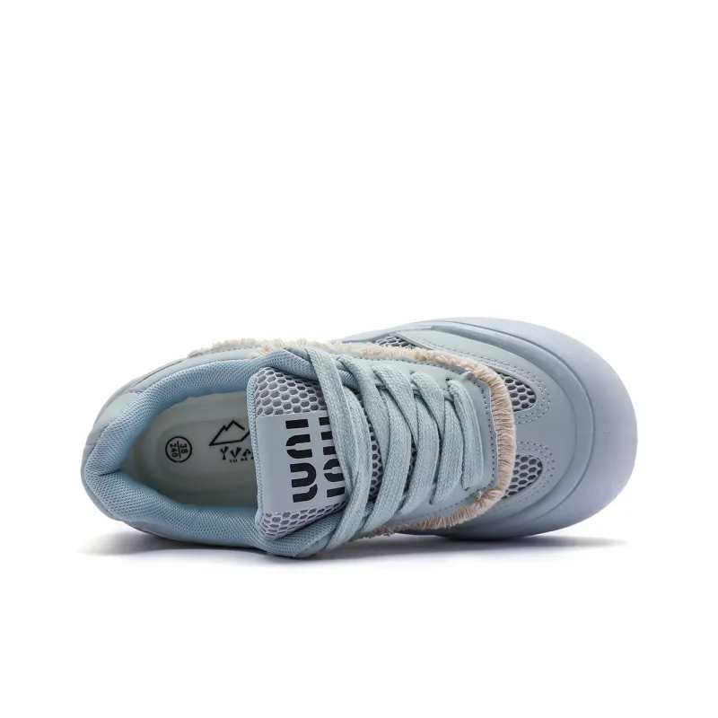Mengsai Lightweight Low Top Skateboard Shoes Women's Moon Blue-3