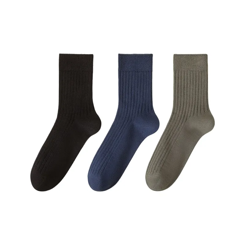 MIIOW Mid Calf Socks Men's 3 Pack-5