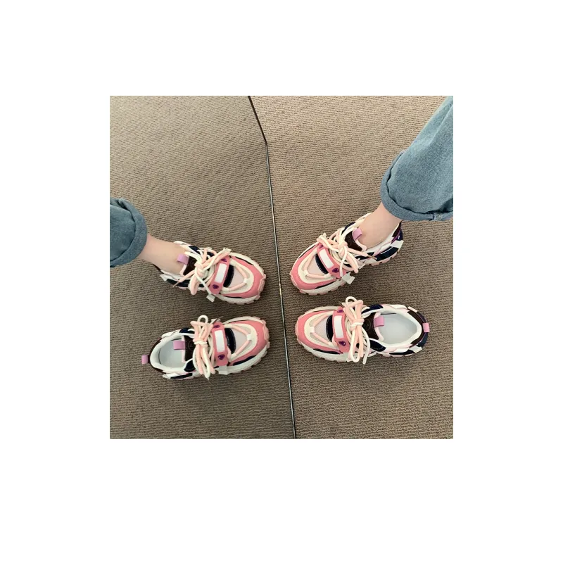 LXVB Slip-Resistant Breathable Low-Top Chunky Sneakers Women's-1