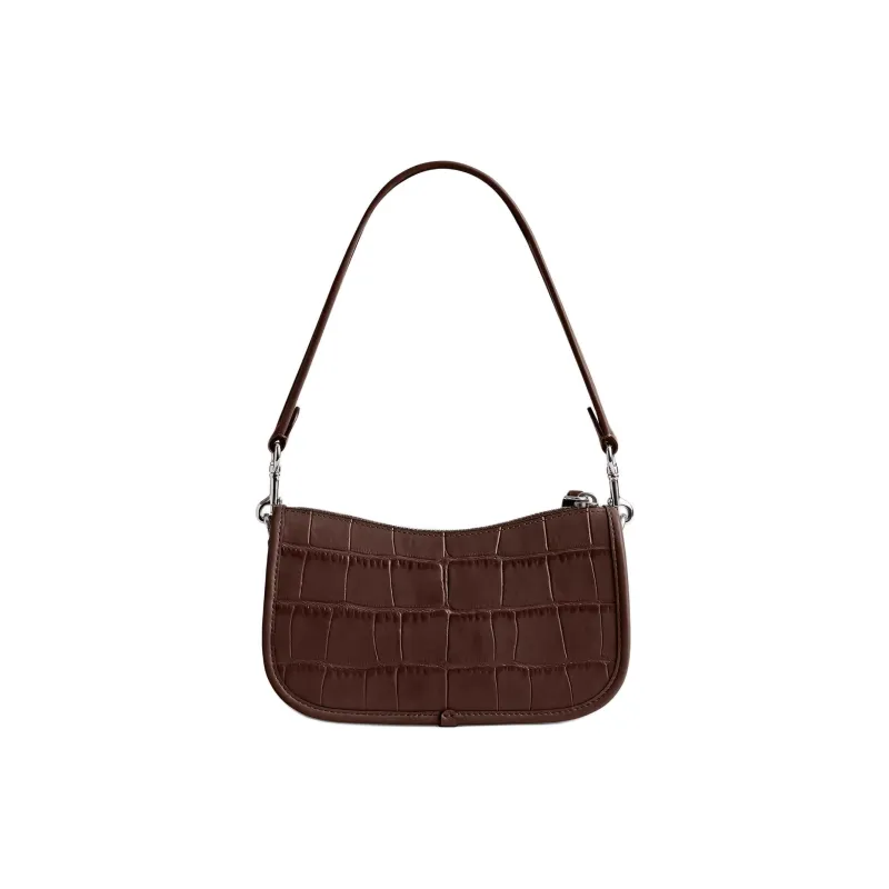 COACH Swinger Delicate Calfskin Handbag Shoulder Bag Small Size Women's Maple Brown-2
