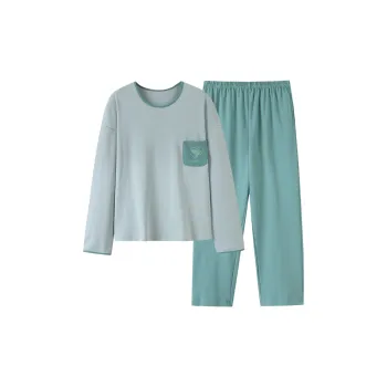 MADALLO Pajama Set Autumn And Winter Season Women's Turquoise