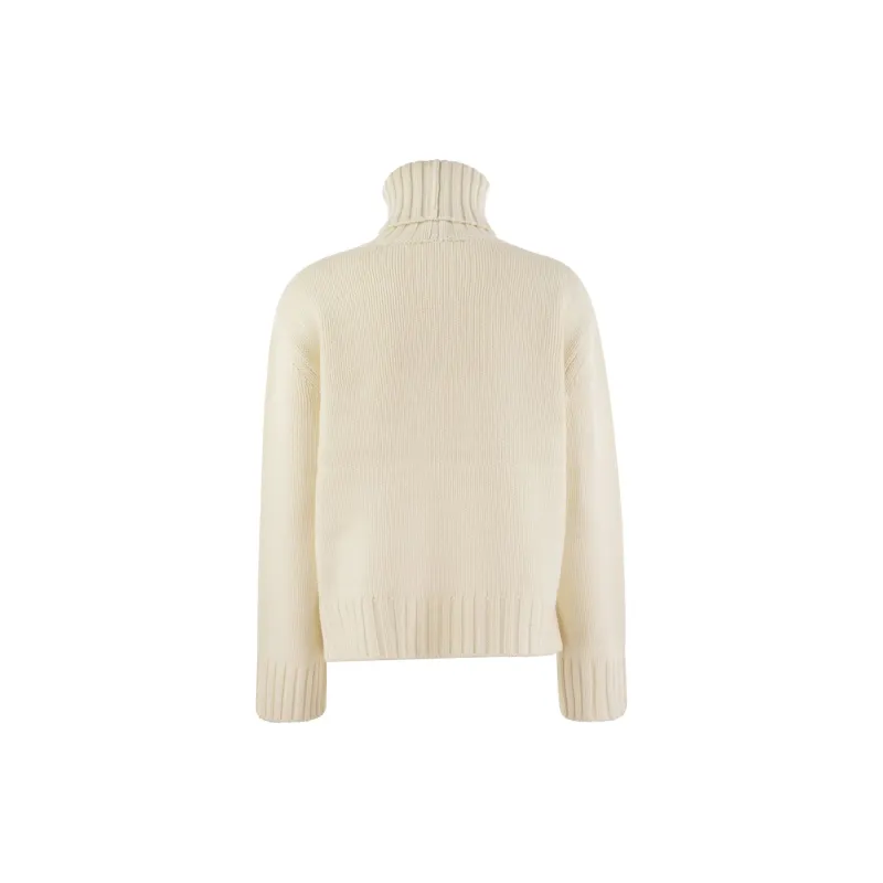 Fabiana Filippi High Neck Ribbed Knit Jumper-1