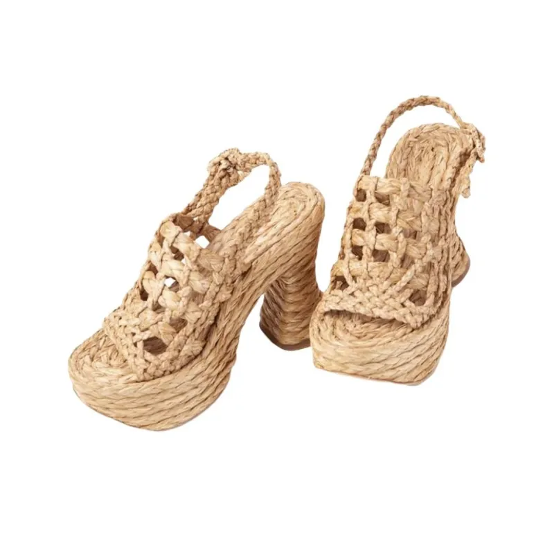 Paloma Barceló Bruna One Strap Sandals 11.5cm Women's Beige-2