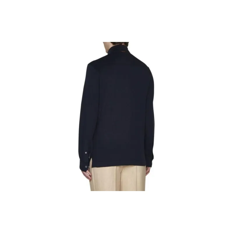 Ermenegildo Zegna Long Sleeve Polo Shirt-3