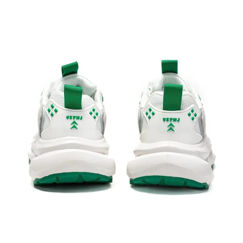 Pnj Anti Slip Wear Resistant Breathable Lightweight Height Increasing Low Top Chunky Sneakers Unisex Apple Green-5
