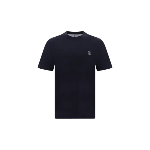 Brunello Cucinelli T-Shirts Men Marine Blue