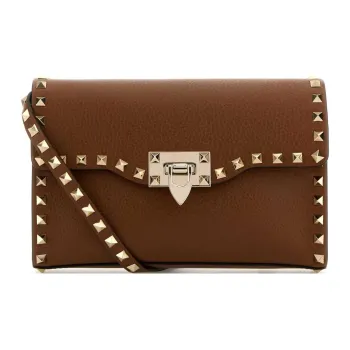 Valentino Garavani Rockstud Foldover Top Small Shoulder Bag