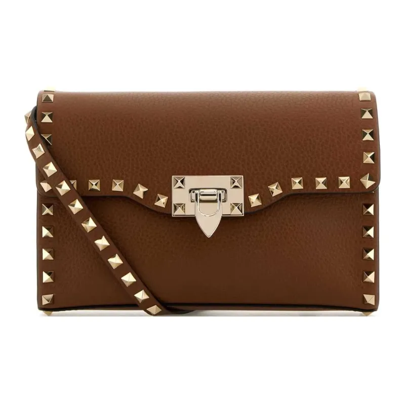 Valentino Garavani Rockstud Foldover Top Small Shoulder Bag-0