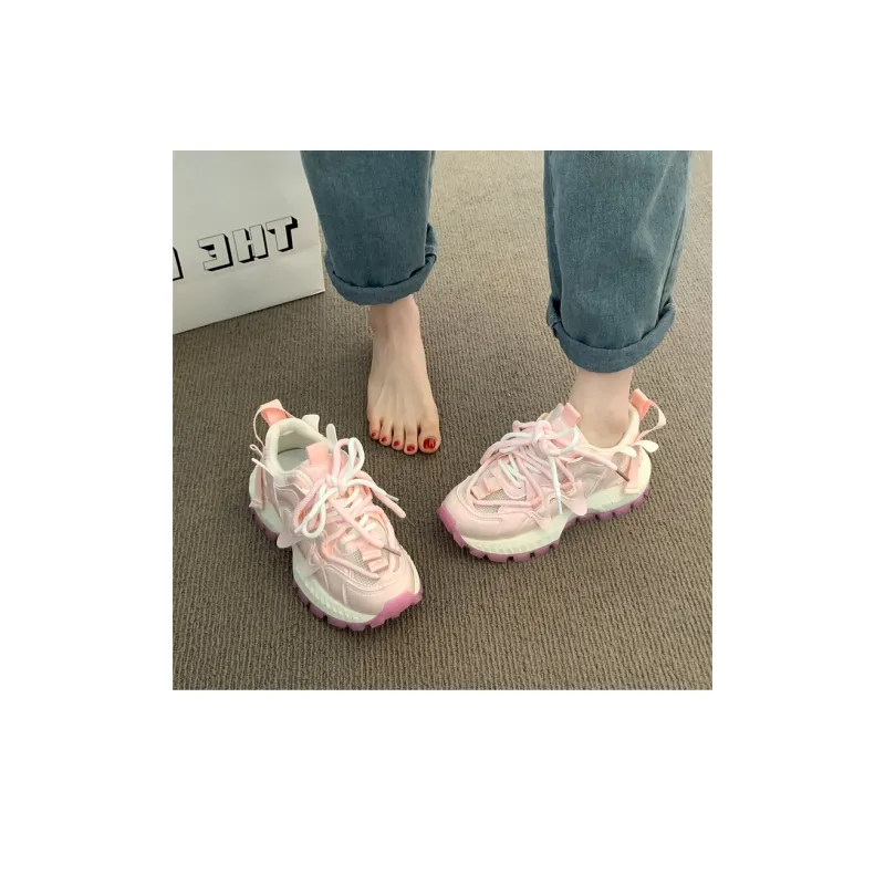 LXVB Slip-Resistant Breathable Low-Top Chunky Sneakers Women's-1