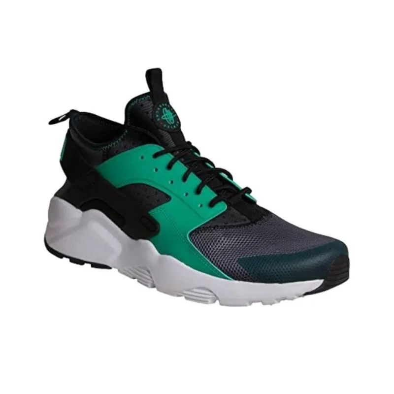Nike Air Huarache Cushioning Slip Resistant Low Top Running Shoes Men's Black White Green-5
