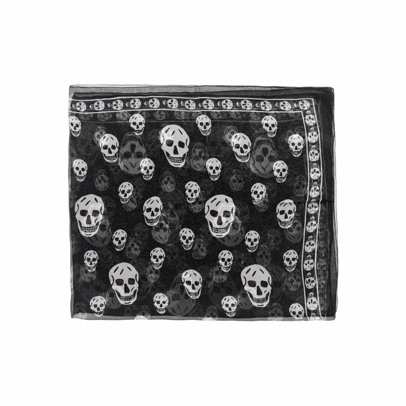Alexander McQueen Skull Printed Finished Edges Scarf-0