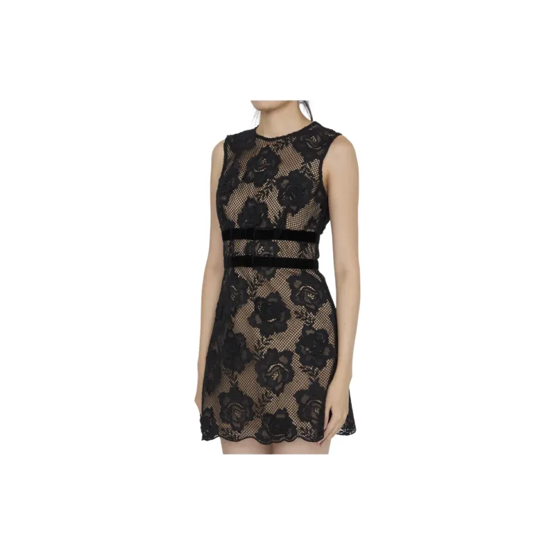 Self portrait Bow detail Lace Mini Dress-0