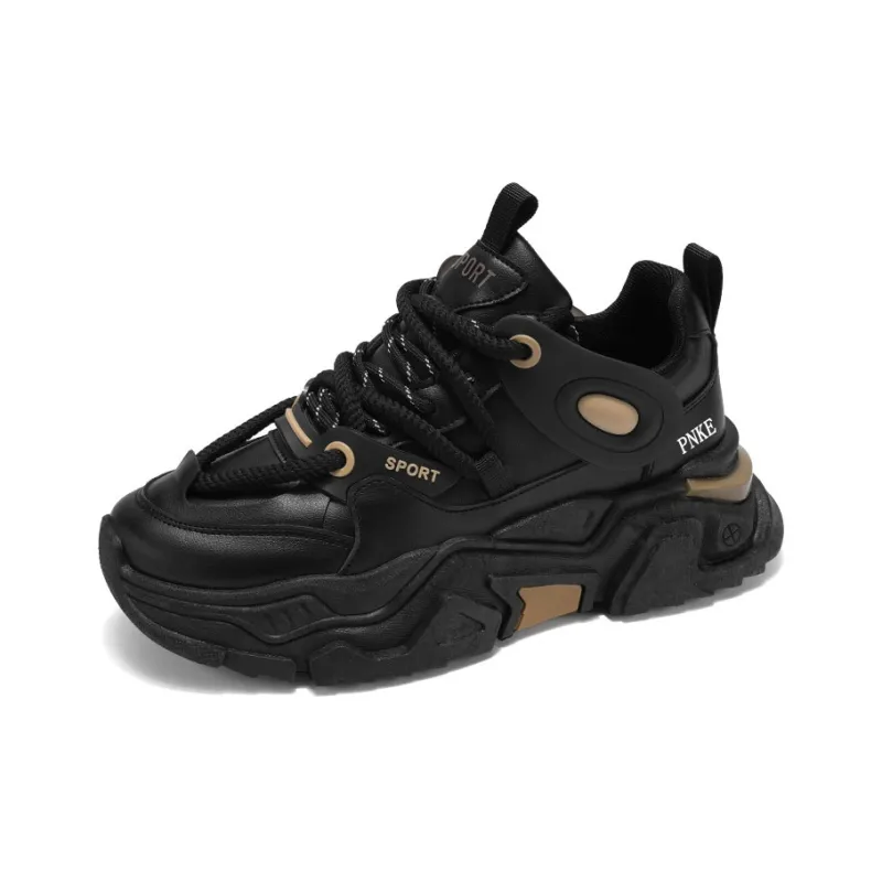 PNKE Anti-Slip And Wear-Resistant Height Increasing Low-Top Chunky Sneakers Men's-2