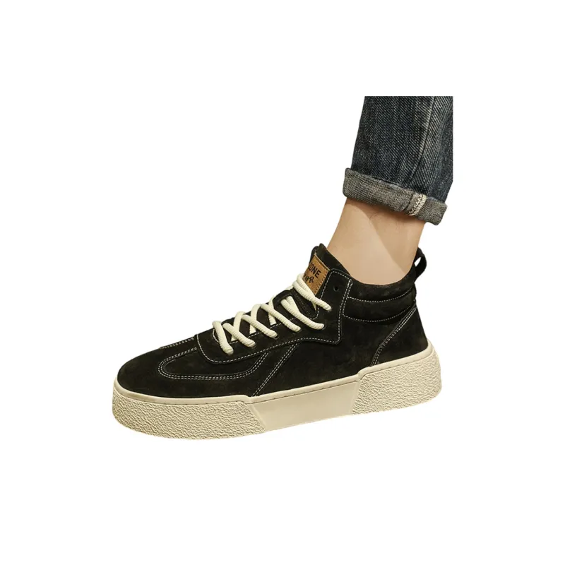 X ZONE Slip Resistant, Abrasion Resistant, Breathable Mid Top Skateboard Shoes Men's Sand-22