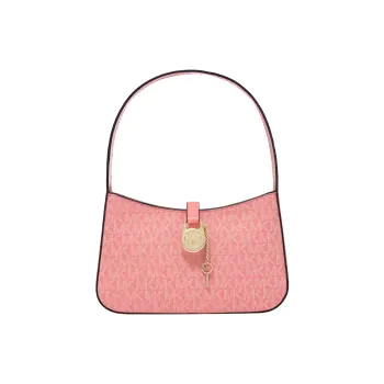 MICHAEL KORS Lyra Artificial Leather Shoulder Bag Handbags Small Size Women's Orange Pink