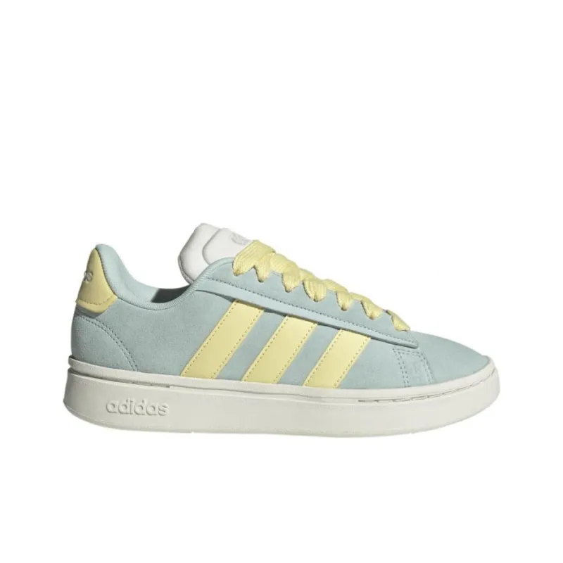 Adidas GRAND COURT ALPHA Anti Slip Wear Resistant Low Top Skateboard Shoes Women's Light Green-1