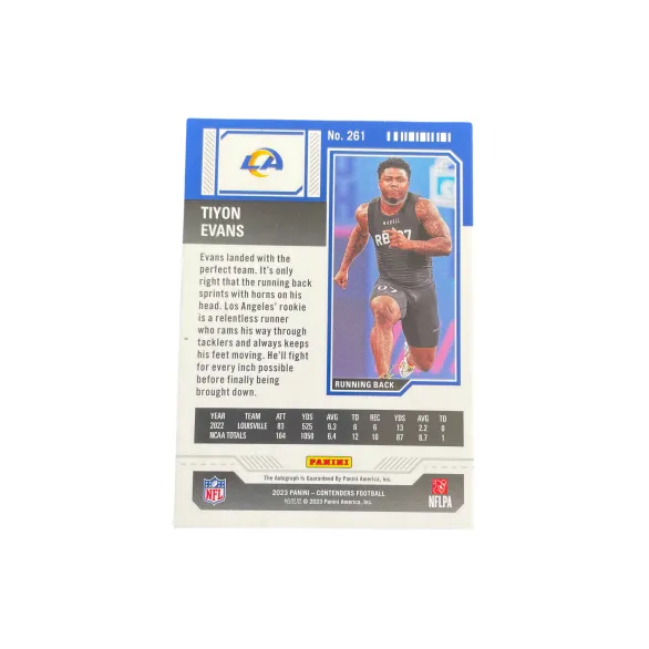 PANINI 2023 Ball Game Ticket, Rising Stars RC Rams, Evans, Autographed Card, Card Access Pass Sports Cards 1 Pc-1