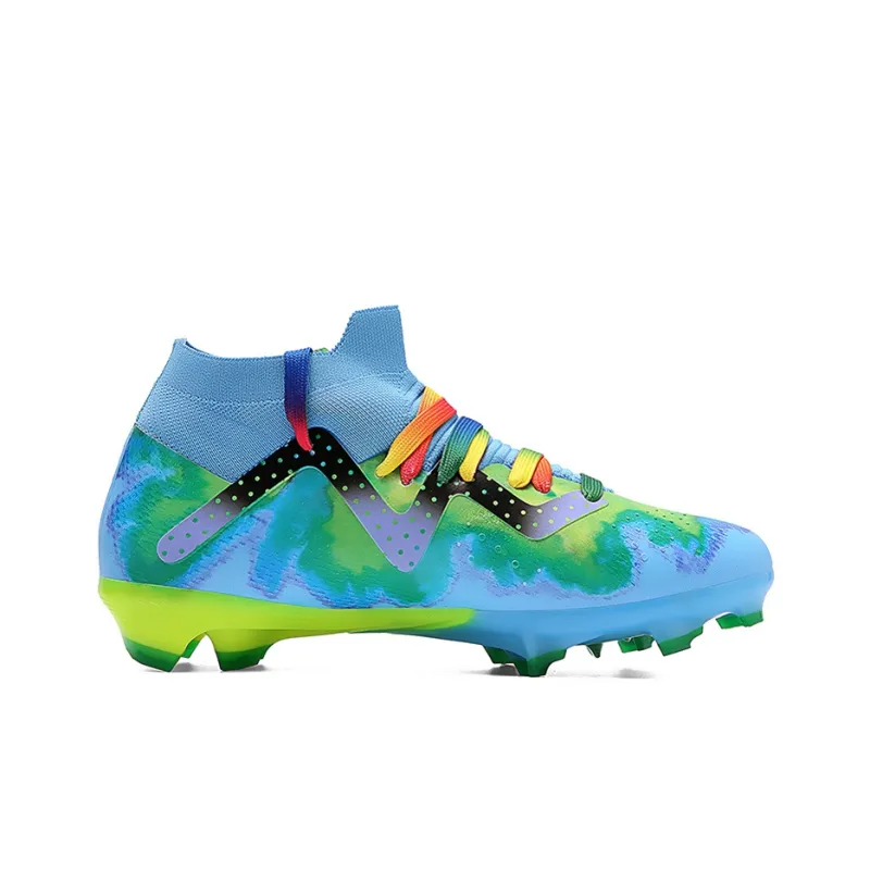 VAKY AG Rubber Short Studs TF Rubber Broken Studs Anti-Slip Wear-Resistant Soccer Shoes Unisex Blue-1