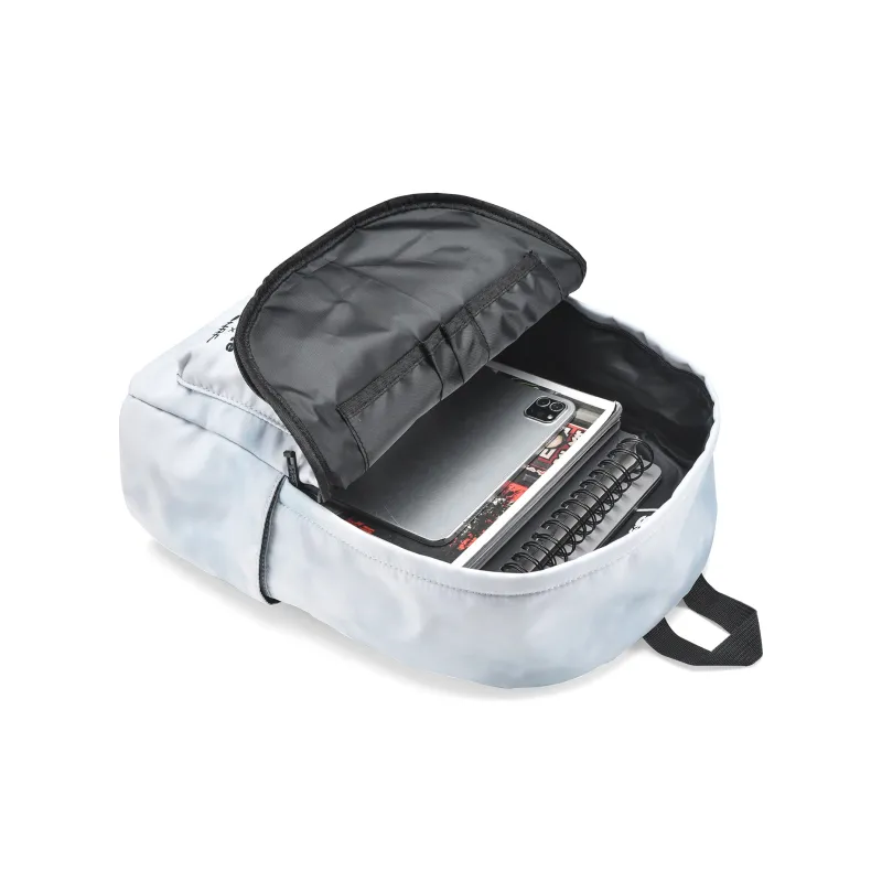 Soundbyte × ONRF Collaboration Polyester Students Backpack Laptop Bag Regular Unisex White-22