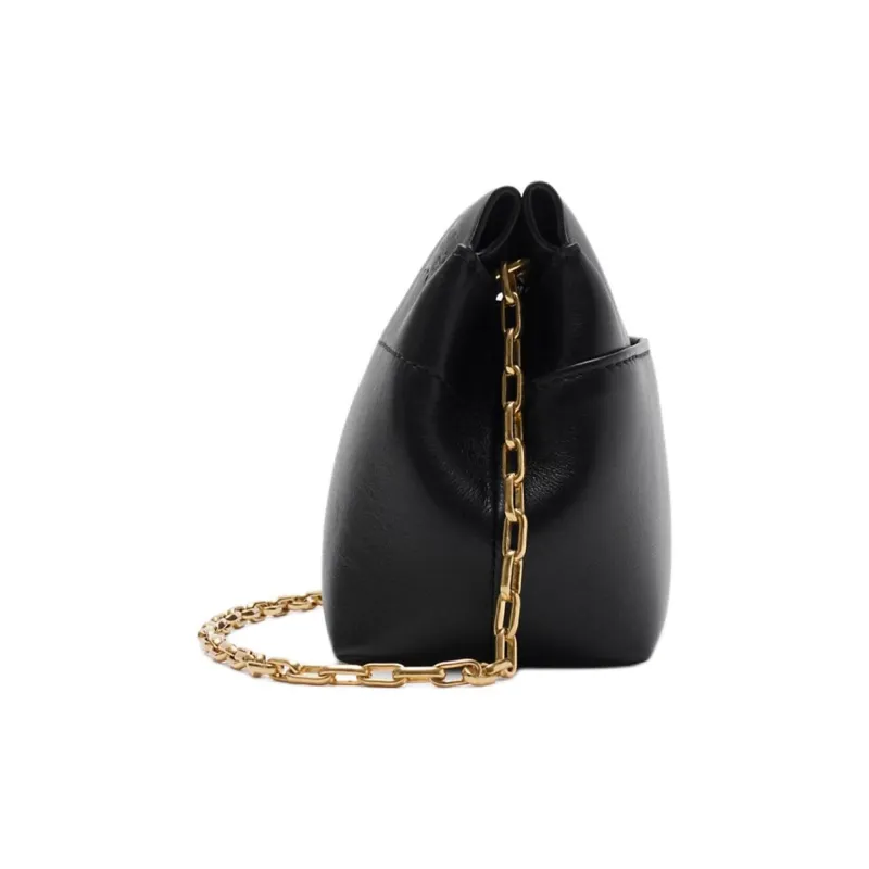 Burberry Calfskin One Shoulder Crossbody Clutches Women's Black-1