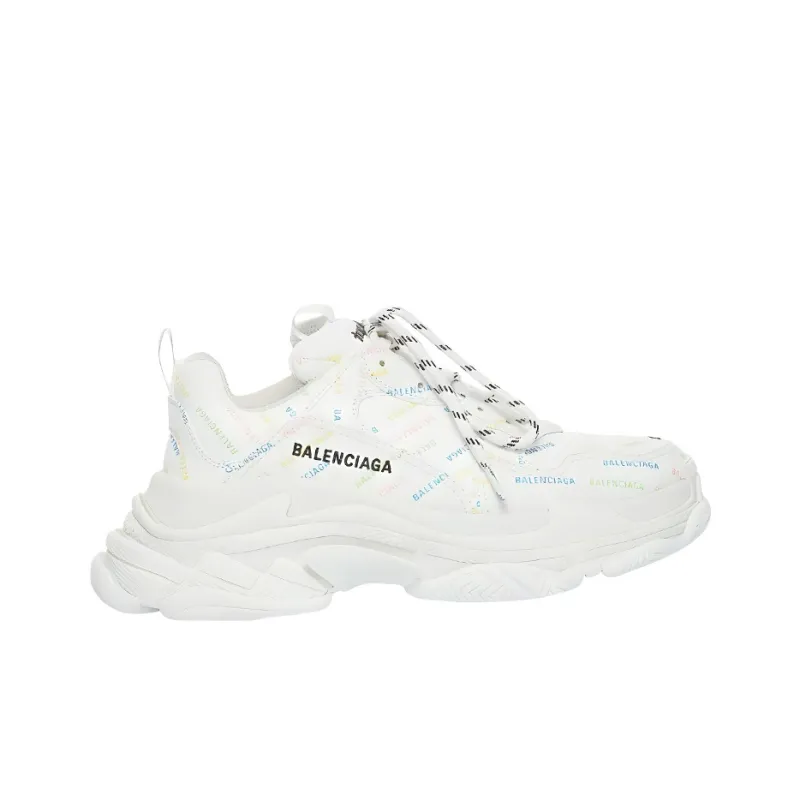 Balenciaga Triple S AllOver Logo White Multicolor Women's-1