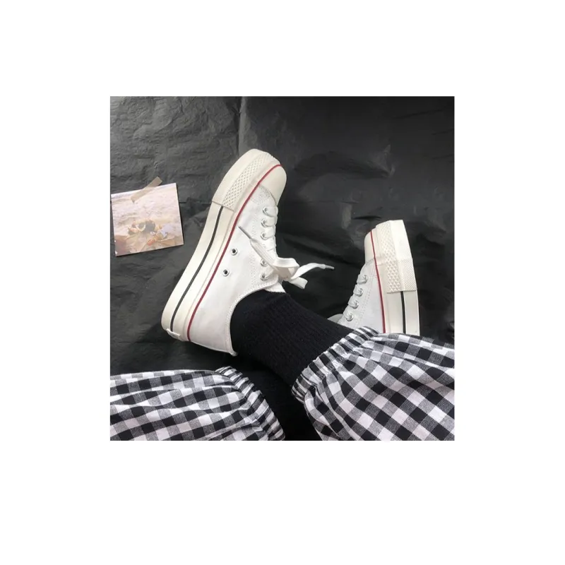 HUANQIU Wear resistant And Lightweight Low Top Canvas Shoes Women's-6