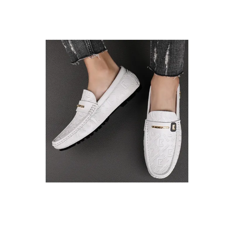CKVUSAMG Gommino Loafers Men Black/White-4