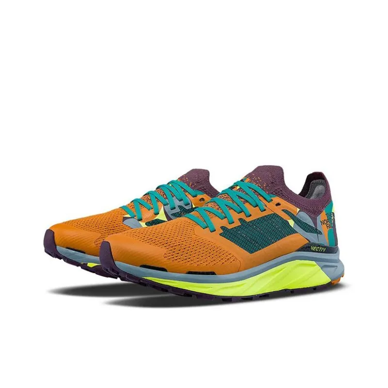 THE NORTH FACE Wear Resistant Low Top Running Shoes Women's Orange Purple-1