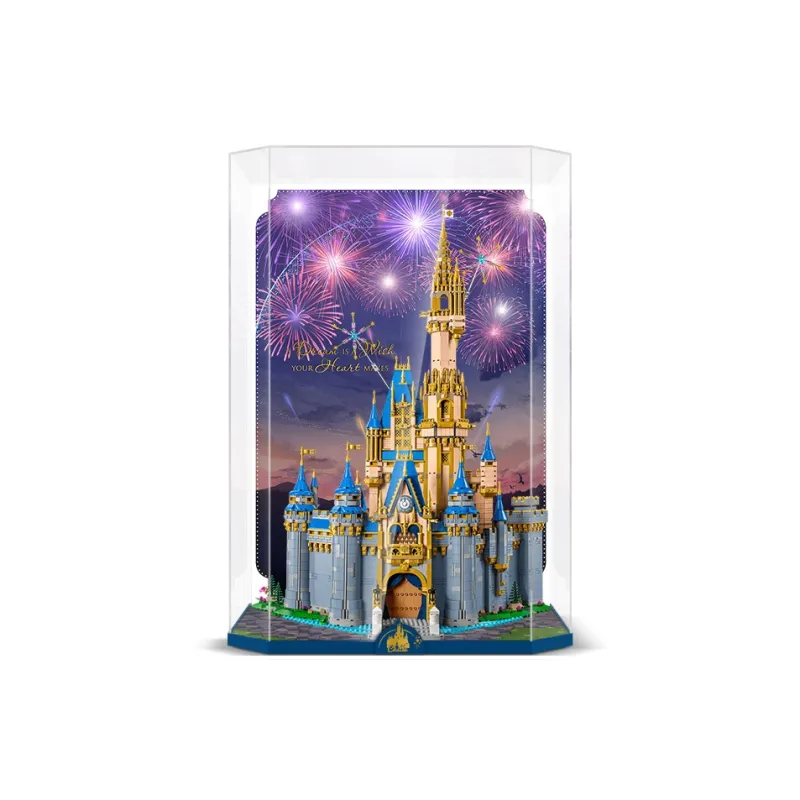 LIGHT YOUR BRICKS LeiYiBai Compatibility Building Block 71040 Disney Castle Storage Box Model Accessories-4