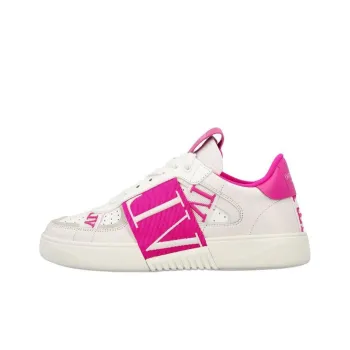 Valentino Low Top Skateboard Shoes Women's White Pink