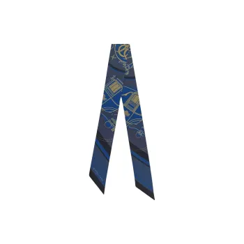 HERMES Silk Silk Scarves Unisex Blue