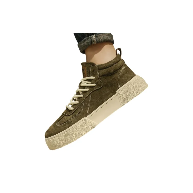 X ZONE Slip Resistant, Abrasion Resistant, Breathable Mid Top Skateboard Shoes Men's Sand-14