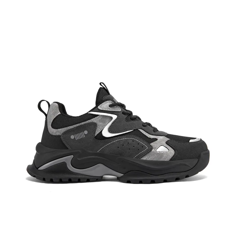 JEEP SPIRIT Wear Resistant Low Top Chunky Sneakers Men's Volcanic Gray-1