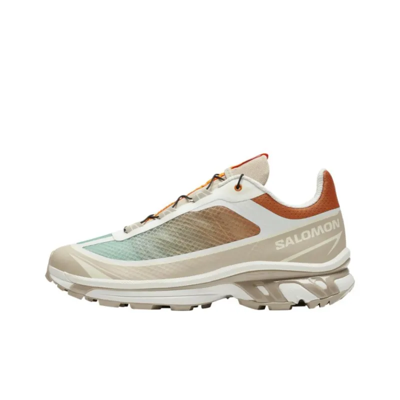 SALOMON XT-6 FT Anti-Slip Wear-Resistant Low-Top Running Shoes Unisex White Brown-0