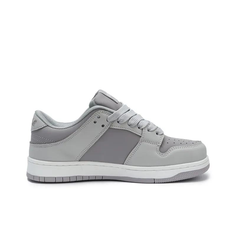 BKAE Slip Resistant Water Resistant Low Top Skateboard Shoes Unisex Gray-1