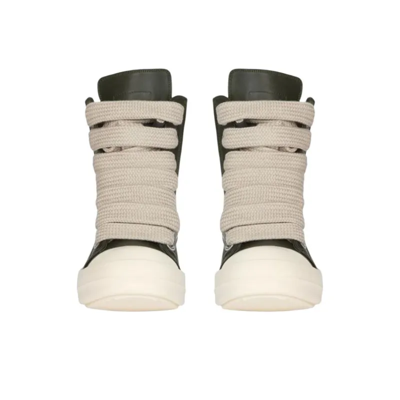 RICK OWENS/RO Jumbo High-Top Skateboard Shoes Women's Forest Color-2