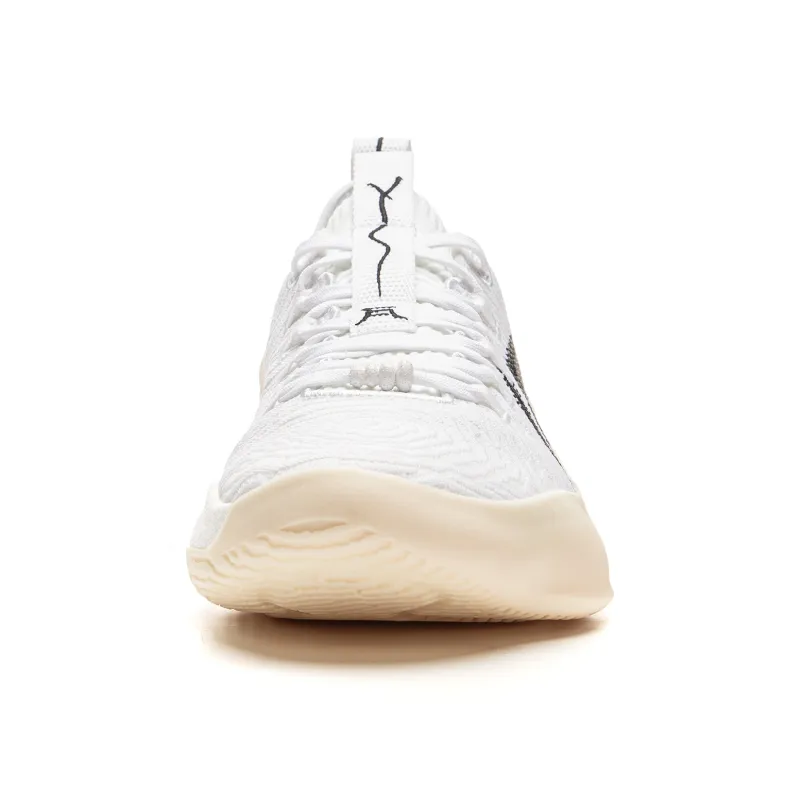 LiNing Charming Ultra Low Anti Slip Wear Resistant Low Top Basketball Shoes Men's White Black-4