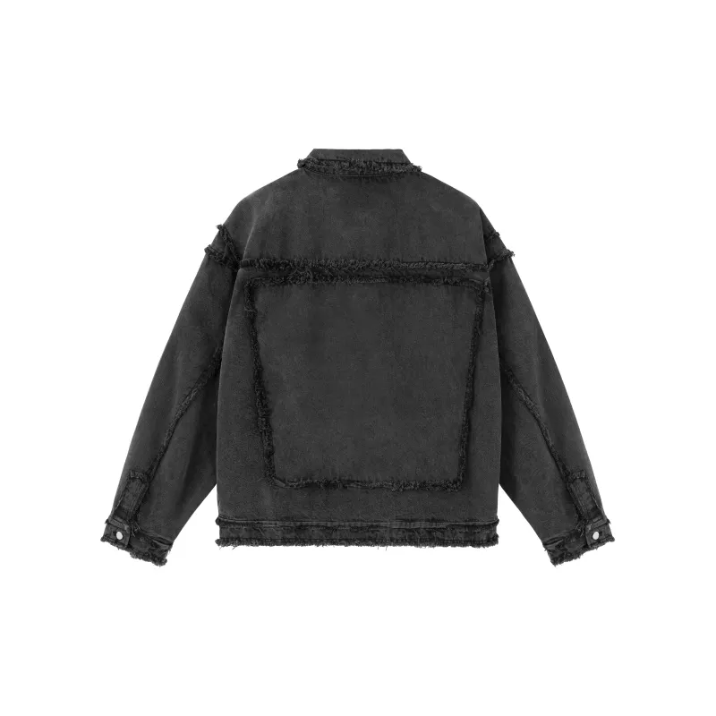 PILOTDRAGON P&D 24FW Denim Jacket Unisex Dark Gray-1